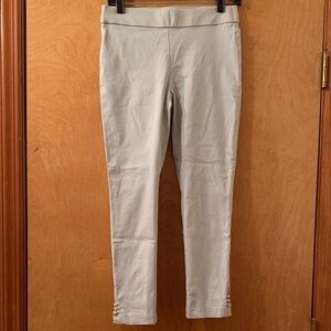 Emaline Light Blue Gray Ankle-Length Pants